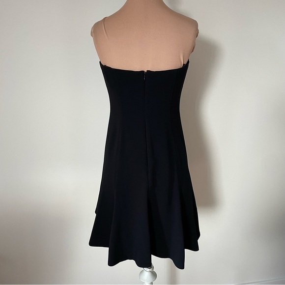 Cinq à Sept Devon Strapless Sweatheart Black High Low Skater Mini Dress EUC Sz 6 - Picture 5 of 11